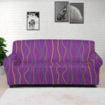 Mardi Gras Dot Pattern Print Sofa Cover