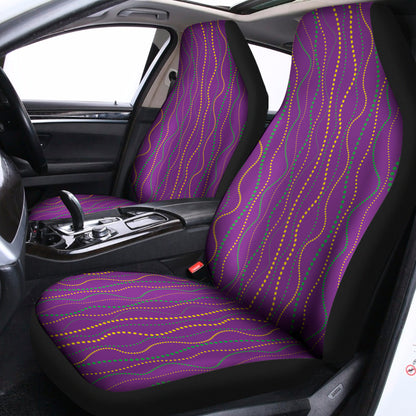 Mardi Gras Dot Pattern Print Universal Fit Car Seat Covers
