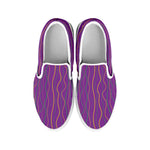 Mardi Gras Dot Pattern Print White Slip On Shoes