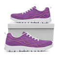 Mardi Gras Dot Pattern Print White Running Shoes