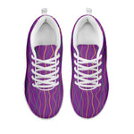 Mardi Gras Dot Pattern Print White Sneakers