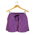 Mardi Gras Dot Pattern Print Women's Shorts