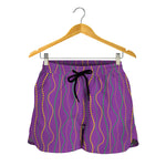 Mardi Gras Dot Pattern Print Women's Shorts