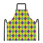 Mardi Gras Fat Tuesday Argyle Print Apron