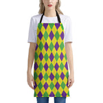 Mardi Gras Fat Tuesday Argyle Print Apron