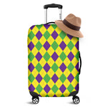 Mardi Gras Fat Tuesday Argyle Print Luggage Cover