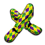 Mardi Gras Fat Tuesday Argyle Print Muay Thai Shin Guard