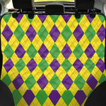 Mardi Gras Fat Tuesday Argyle Print Pet Car Back Seat Cover