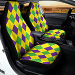 Mardi Gras Fat Tuesday Argyle Print Universal Fit Car Seat Covers