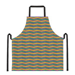 Mardi Gras Fat Tuesday Chevron Print Apron