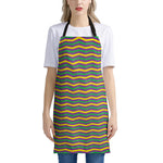 Mardi Gras Fat Tuesday Chevron Print Apron