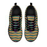 Mardi Gras Fat Tuesday Chevron Print Black Sneakers