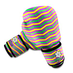 Mardi Gras Fat Tuesday Chevron Print Boxing Gloves