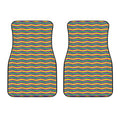 Mardi Gras Fat Tuesday Chevron Print Front Car Floor Mats