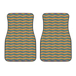 Mardi Gras Fat Tuesday Chevron Print Front Car Floor Mats