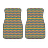 Mardi Gras Fat Tuesday Chevron Print Front Car Floor Mats