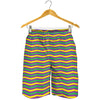 Mardi Gras Fat Tuesday Chevron Print Men's Shorts