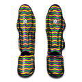Mardi Gras Fat Tuesday Chevron Print Muay Thai Shin Guards