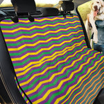 Mardi Gras Fat Tuesday Chevron Print Pet Car Back Seat Cover