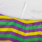 Mardi Gras Fat Tuesday Chevron Print Sofa Cover