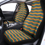 Mardi Gras Fat Tuesday Chevron Print Universal Fit Car Seat Covers