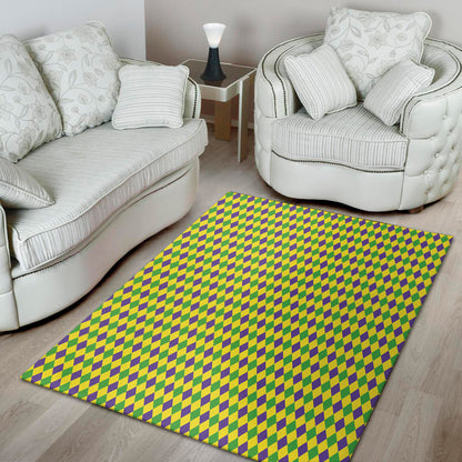 Mardi Gras Fat Tuesday Pattern Print Area Rug