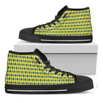 Mardi Gras Fat Tuesday Pattern Print Black High Top Shoes