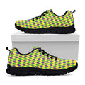 Mardi Gras Fat Tuesday Pattern Print Black Running Shoes