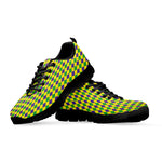 Mardi Gras Fat Tuesday Pattern Print Black Sneakers
