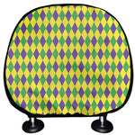 Mardi Gras Fat Tuesday Pattern Print Car Headrest Covers