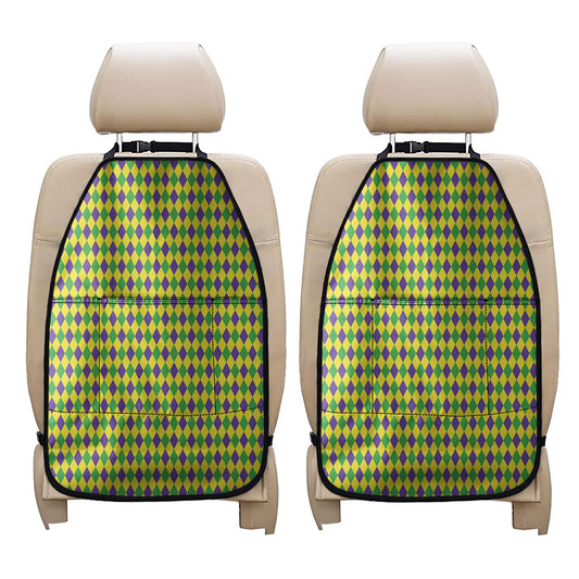 Mardi Gras Fat Tuesday Pattern Print Car Seat Organizers