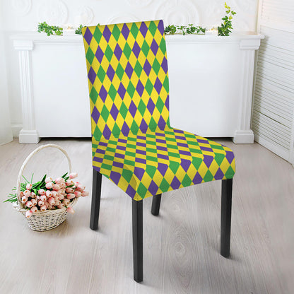 Mardi Gras Fat Tuesday Pattern Print Dining Chair Slipcover