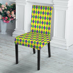 Mardi Gras Fat Tuesday Pattern Print Dining Chair Slipcover
