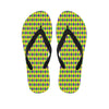 Mardi Gras Fat Tuesday Pattern Print Flip Flops