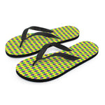 Mardi Gras Fat Tuesday Pattern Print Flip Flops
