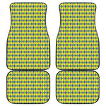 Mardi Gras Fat Tuesday Pattern Print Front and Back Car Floor Mats