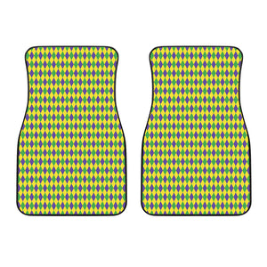 Mardi Gras Fat Tuesday Pattern Print Front Car Floor Mats