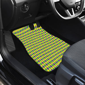 Mardi Gras Fat Tuesday Pattern Print Front Car Floor Mats