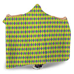 Mardi Gras Fat Tuesday Pattern Print Hooded Blanket