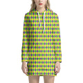Mardi Gras Fat Tuesday Pattern Print Pullover Hoodie Dress