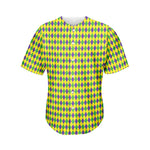 Mardi Gras Fat Tuesday Pattern Print Men's Baseball Jersey