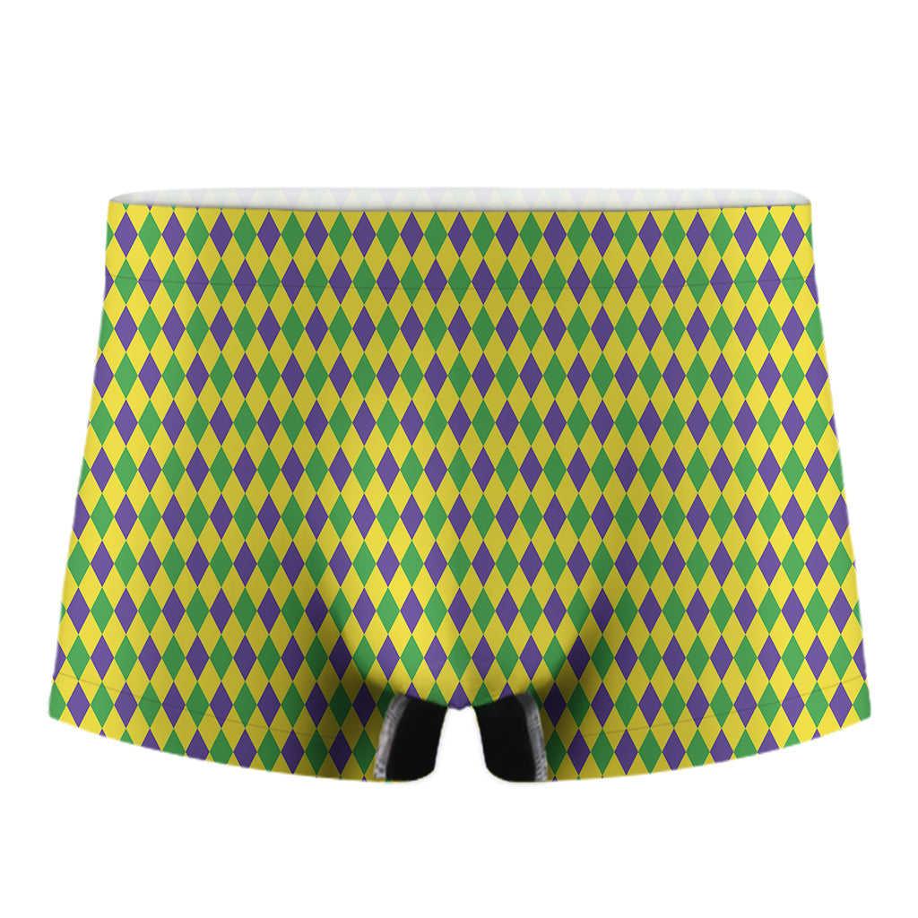 Mardi Gras Fat Tuesday Pattern Print Men's Boxer Briefs