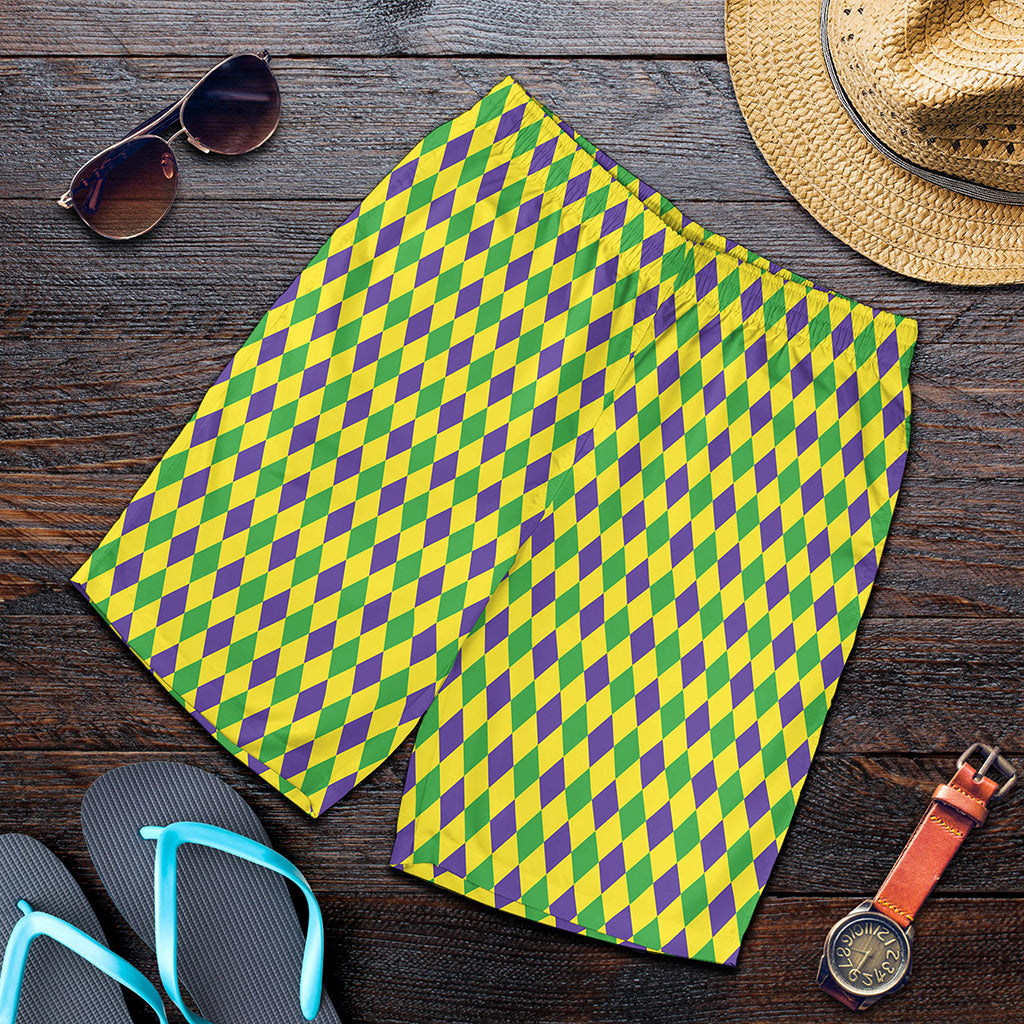 Mardi Gras Fat Tuesday Pattern Print Men's Shorts