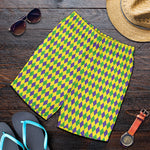 Mardi Gras Fat Tuesday Pattern Print Men's Shorts