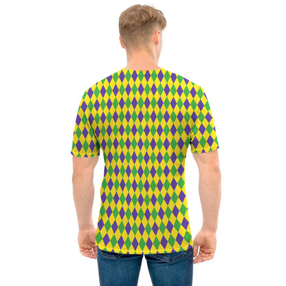 Mardi Gras Fat Tuesday Pattern Print Men's T-Shirt