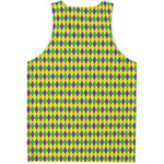 Mardi Gras Fat Tuesday Pattern Print Men's Tank Top