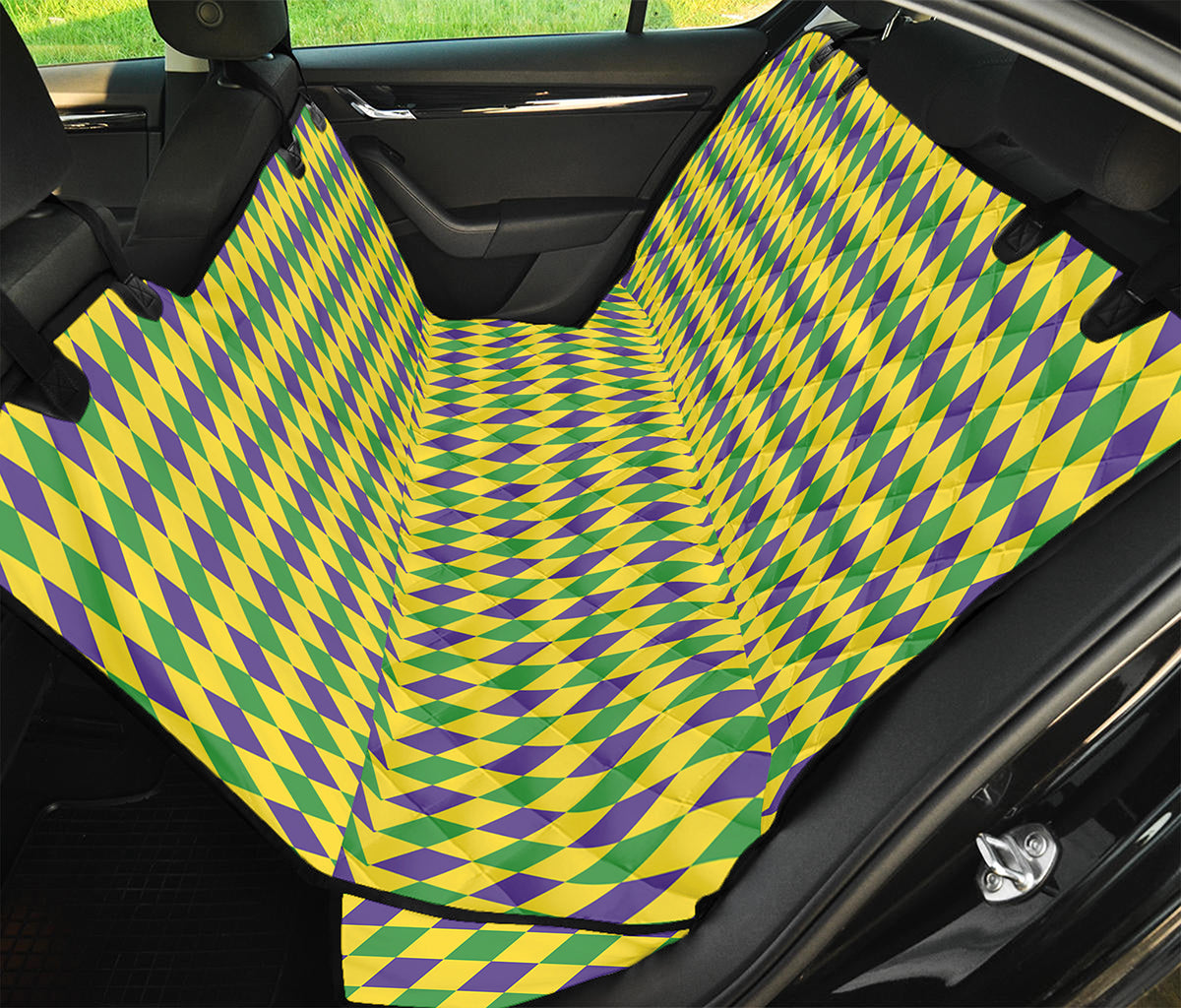 Mardi Gras Fat Tuesday Pattern Print Pet Car Back Seat Cover