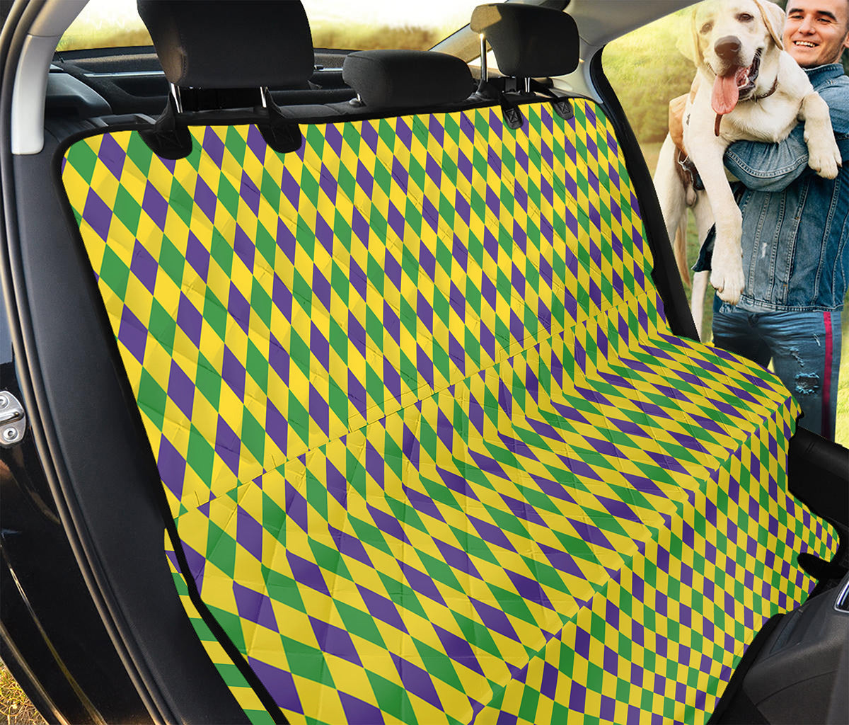 Mardi Gras Fat Tuesday Pattern Print Pet Car Back Seat Cover