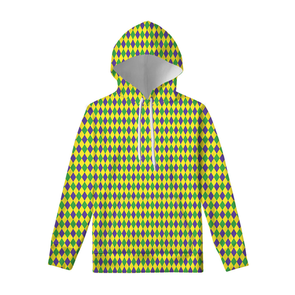 Mardi Gras Fat Tuesday Pattern Print Pullover Hoodie