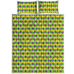 Mardi Gras Fat Tuesday Pattern Print Quilt Bed Set
